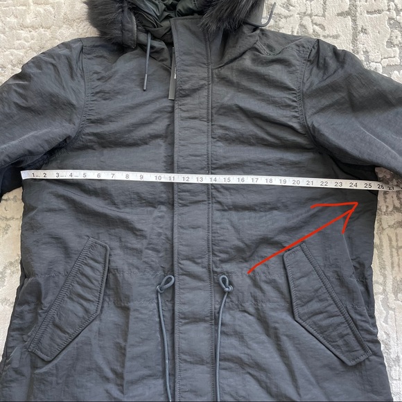 Nike Mens NSW Down Fill Parka Jacket Hooded Size L Black - Picture 13 of 14